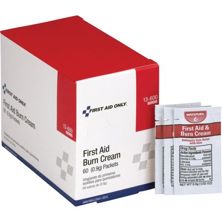 FIRST AID ONLY First Aid Burn Ointment, Singe Use Packets, 60/BX, Red/White, PK60 FAO13600